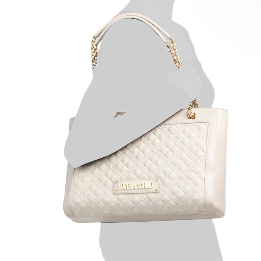 Love Moschino Beige Quilted Shoulder Bag NWT - Picture 4 of 4